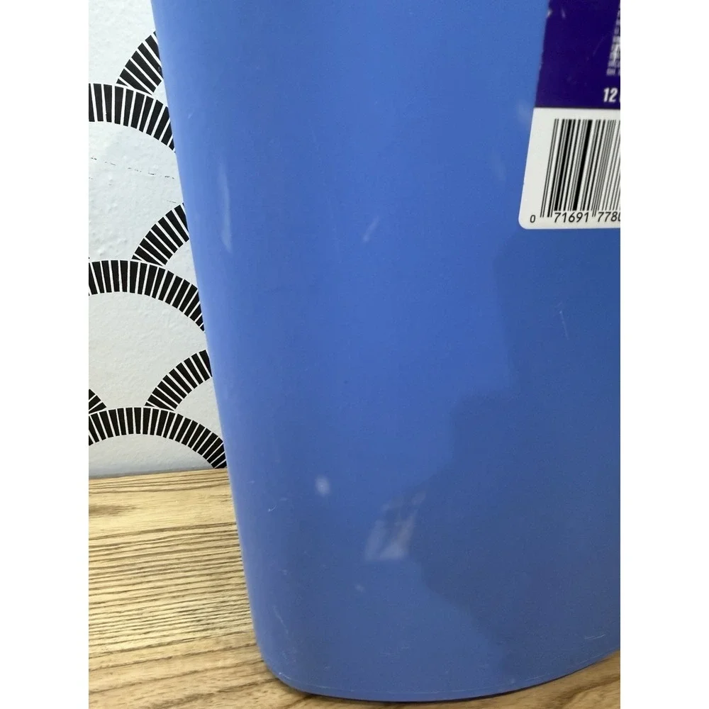 VTG 1998 Contour‎ Rubbermaid Vanity Waste Basket Trash can 2305 Blue 3 Gal